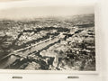 Carte postale ancienne Paris vue aérienne Seine CPA vintage photo noir et blanc