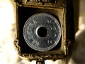 Jeton de casino vintage métal EJECTRA 50 cts trou central ancien