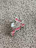 Pin's vintage girafe émaillé rose animalier badge années 90 (Ref 10)