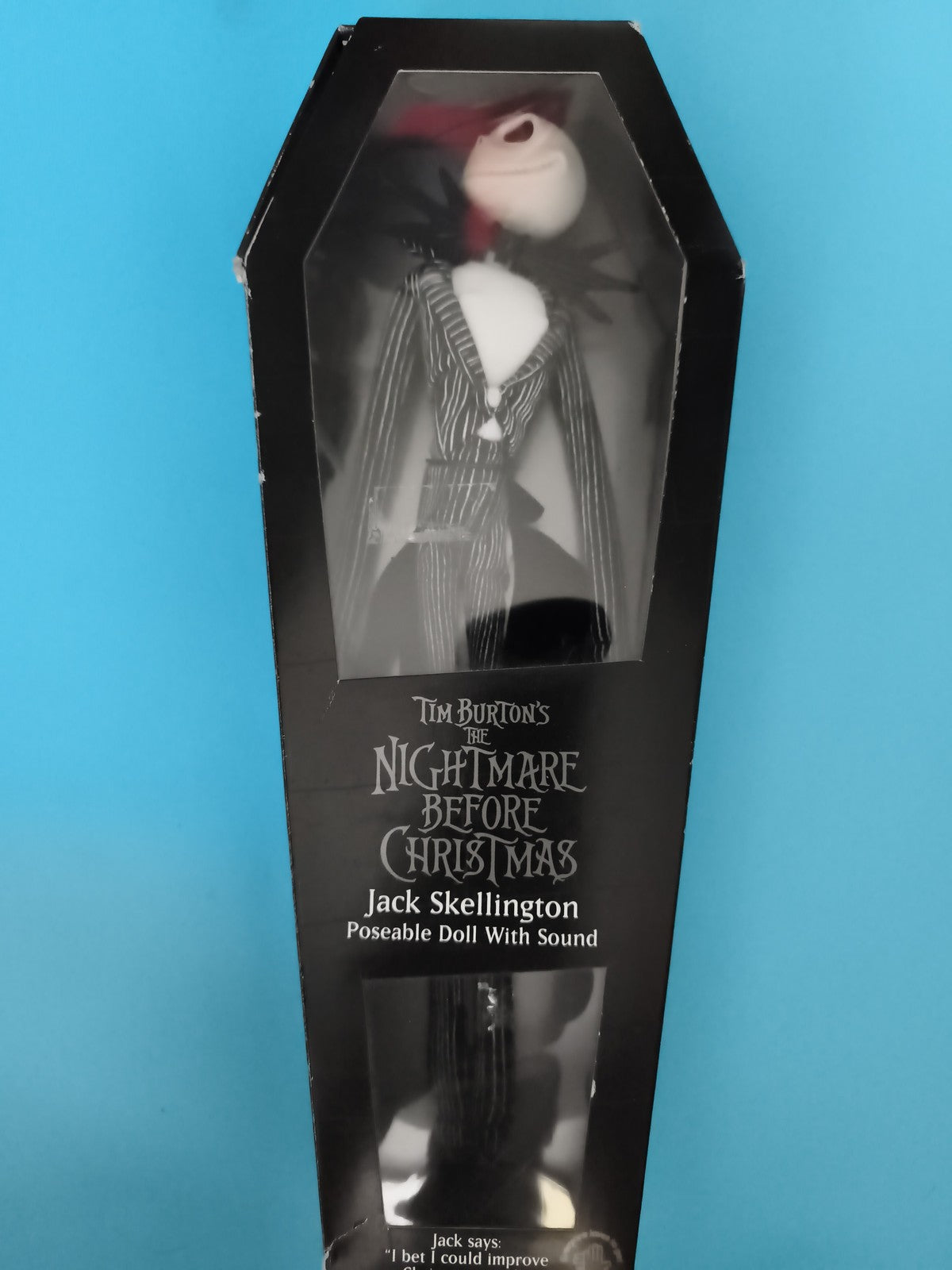 Poupée Jack Skellington parlante Nightmare Before Christmas boîte cercueil