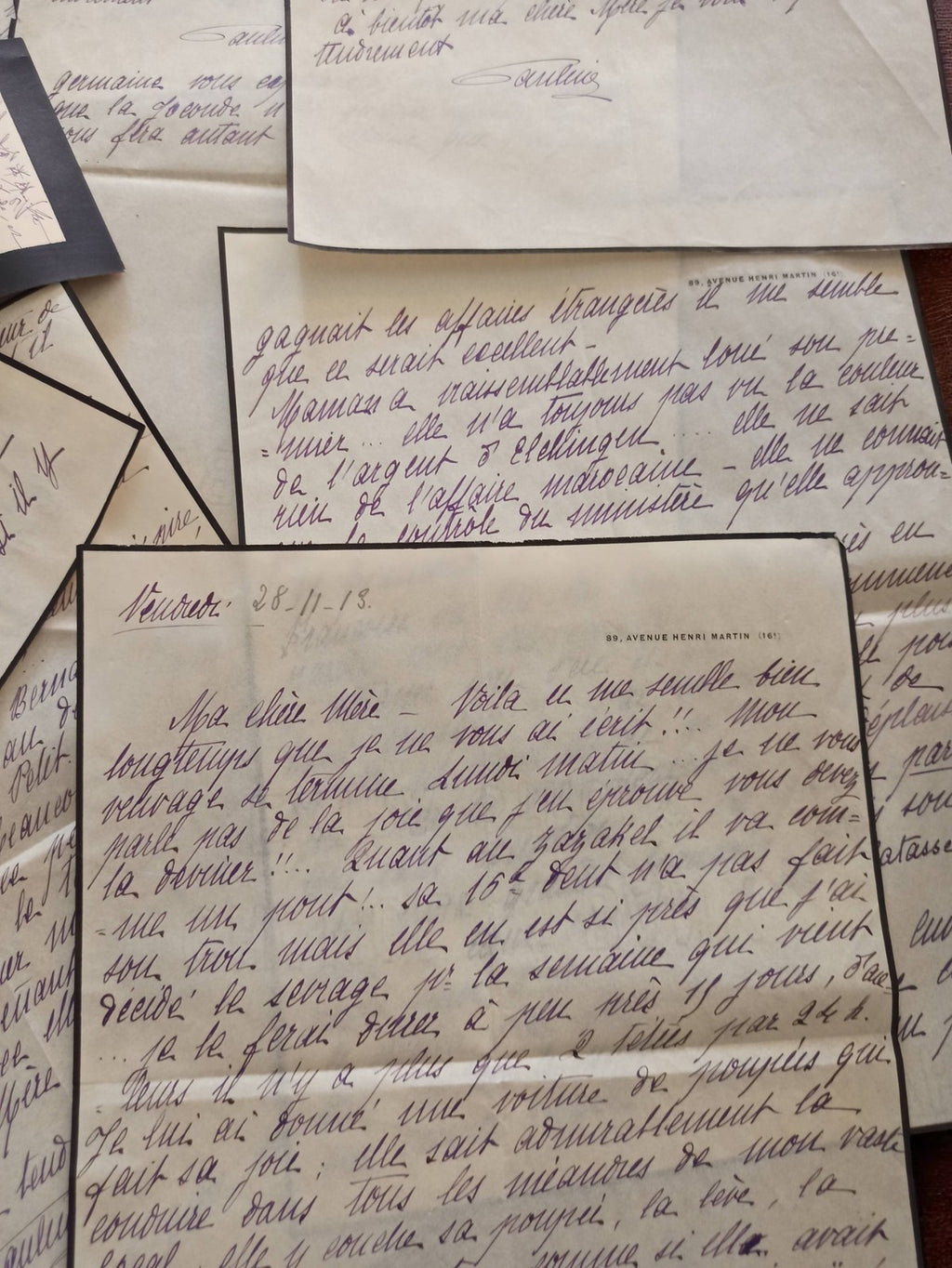 Lettre manuscrite ancienne 1948 deuil maternel témoignage intime signée