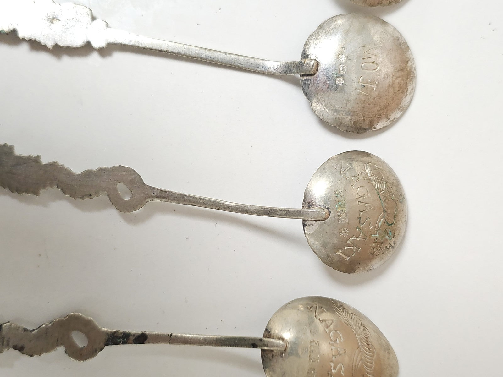 Lot de cuillères chinoises anciennes en argent 122g vintage art de la table rétr