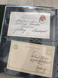 Lot 2 anciennes cartes postales Hongrie philatélie oblitérées timbre vintage