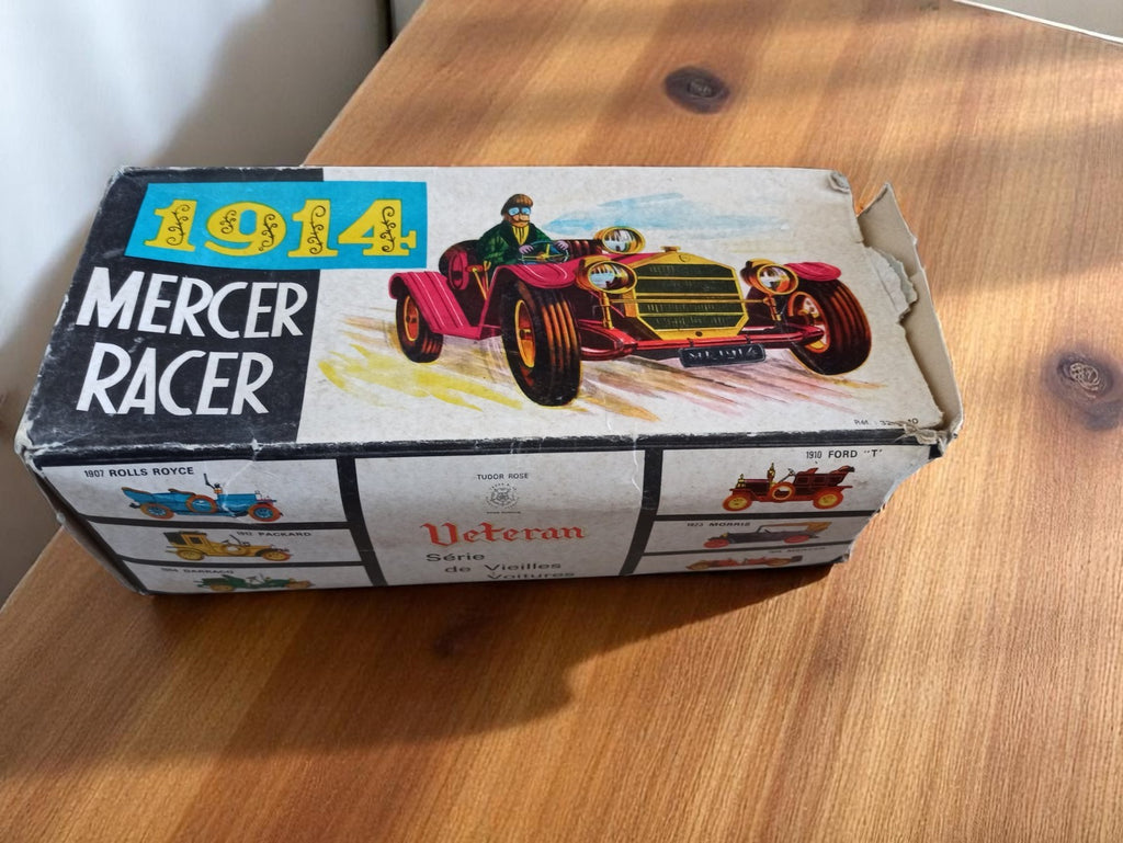 Voiture miniature Mercer Racer 1914 en boîte, série Veteran, vintage ancien