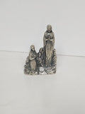 Ancienne statuette religieuse catholique en métal, vintage, objet de piété déco