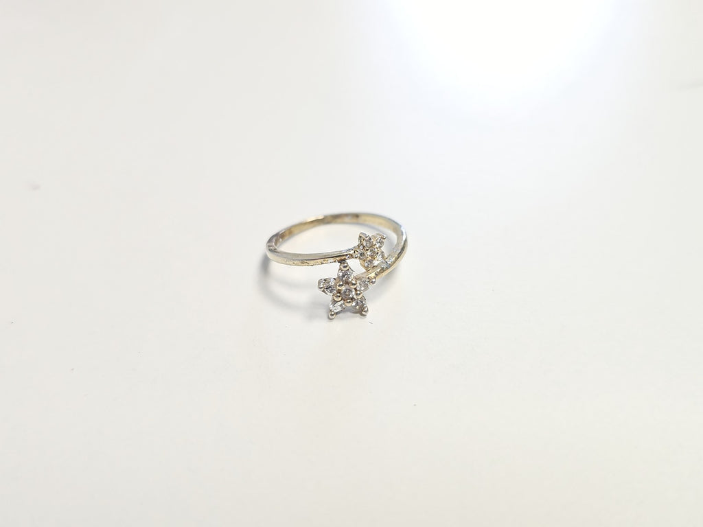 Bague vintage ancienne en argent 925 taille 54, 1,6g, bijou rétro collection