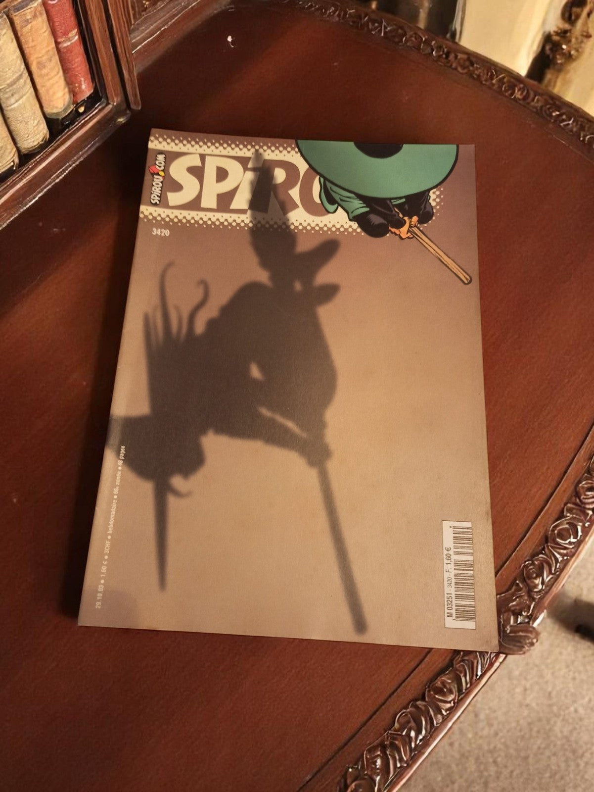 Magazine Spirou ancien n°3420 couverture Ombres BD vintage années 2000 collector