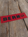 Autocollant vintage Bern Switzerland rouge noir rétro Suisse souvenir