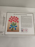Feuillet philatélique CEF 125e anniversaire Croix-Rouge timbre France