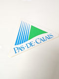 Vintage ancien autocollant publicitaire Pas-de-Calais rétro collection déco