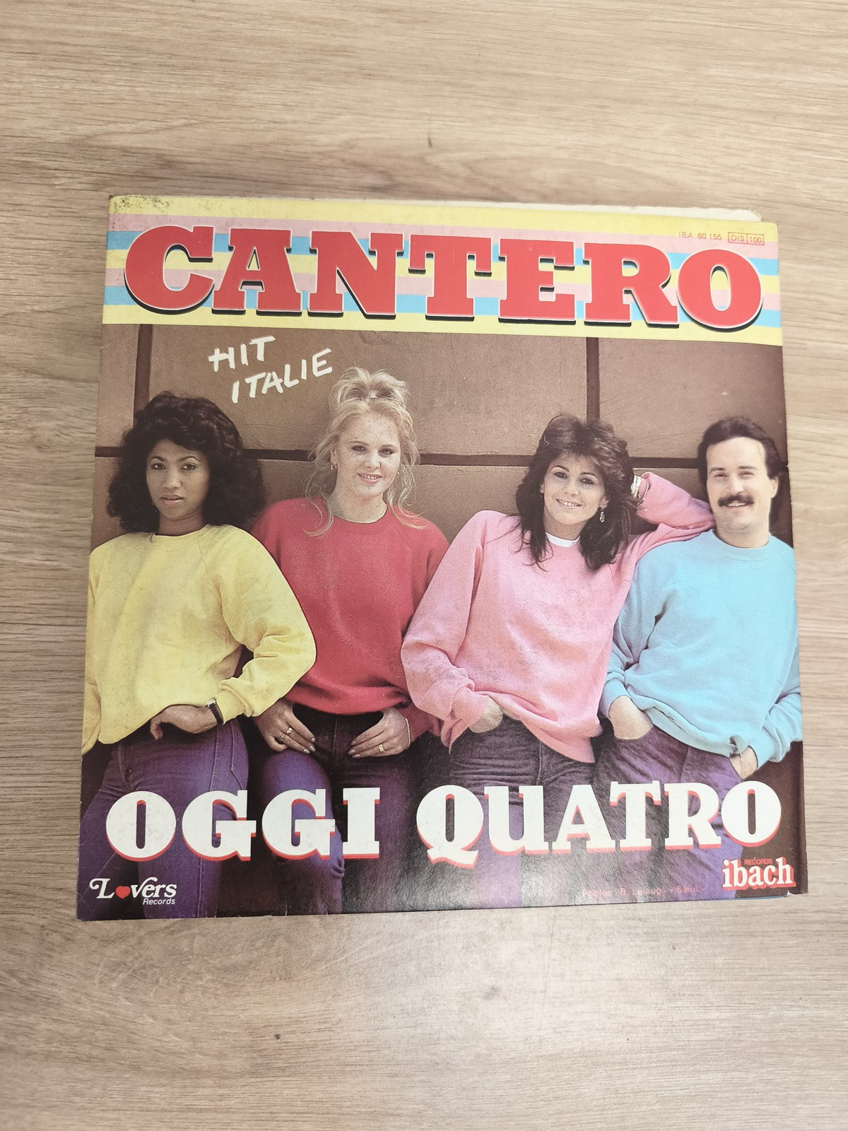 Vinyle 45T Cantero Oggi Quatro Hit Italie pochette couleur Lovers Records (Ref 4