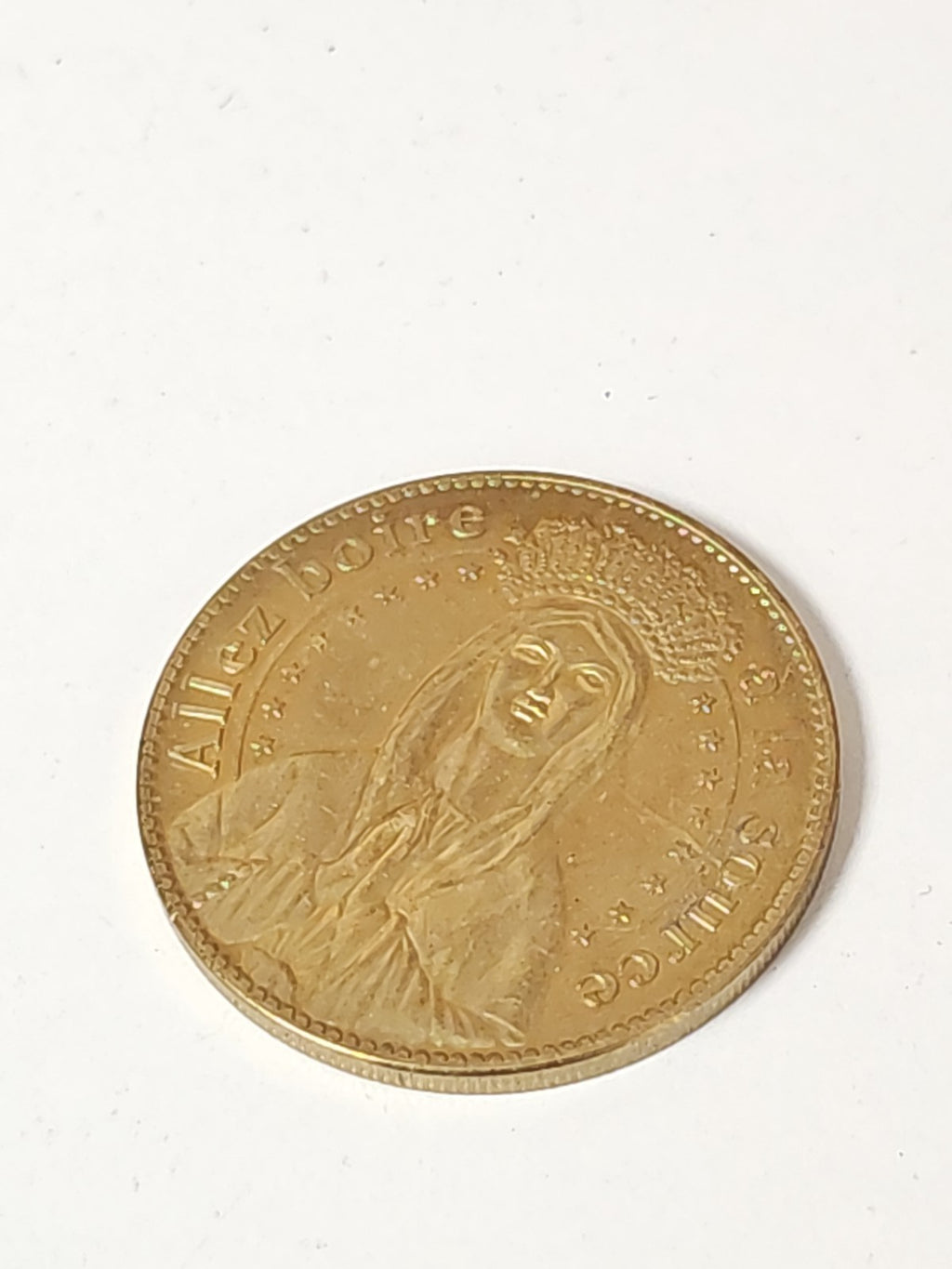 Pièce commémorative Lourdes ? souvenir religieux authenticité France