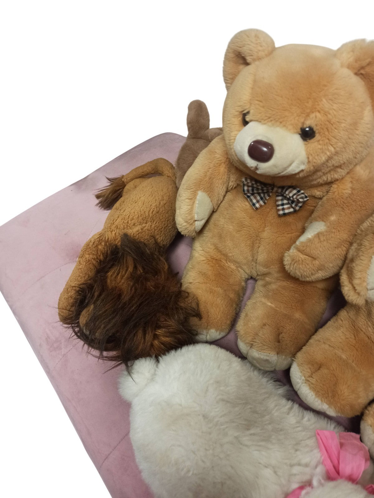Lot ours en peluche vintage ancien 1960 rétro d'occasion peluches marron