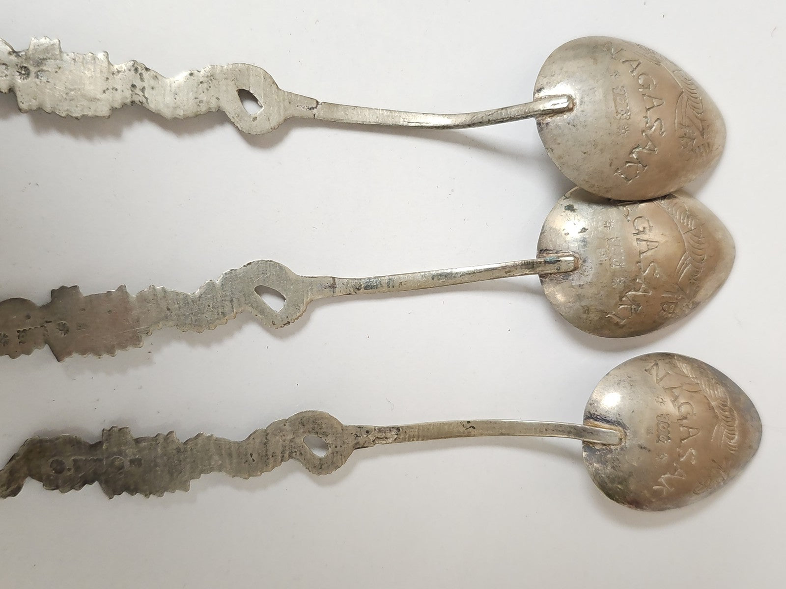 Lot de cuillères chinoises anciennes en argent 122g vintage art de la table rétr