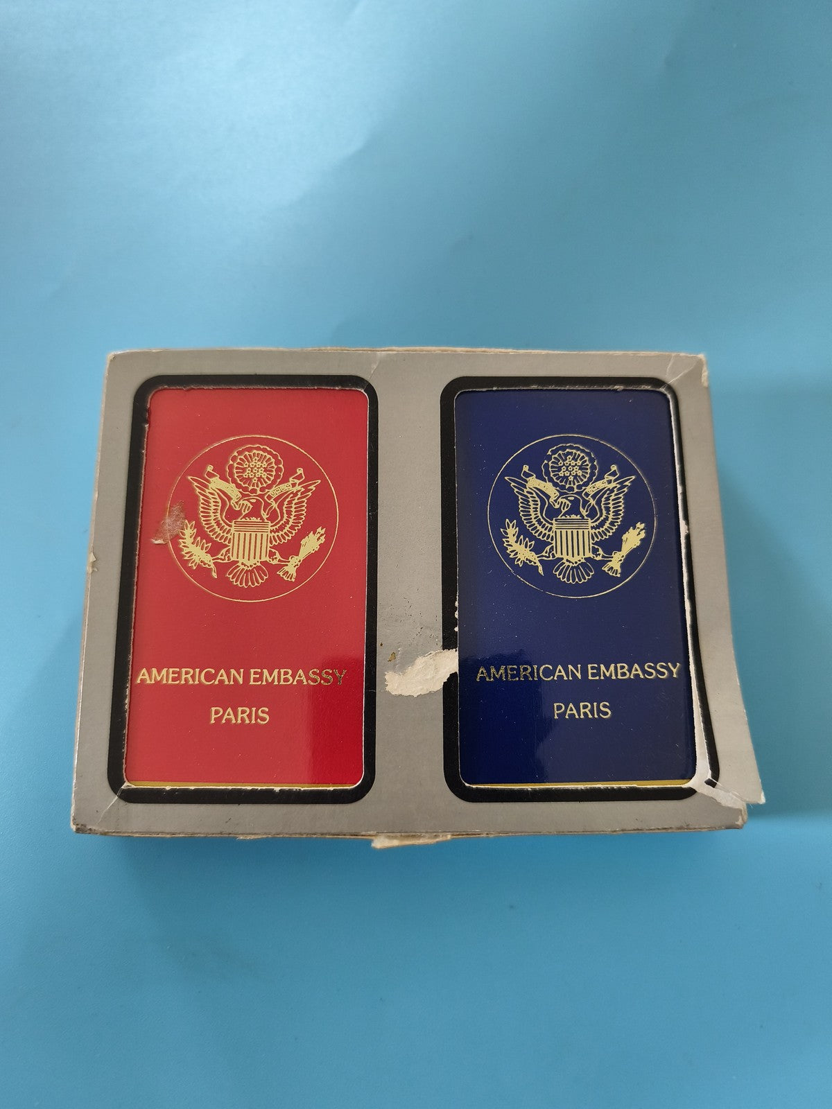 Jeu de cartes vintage neuf American Embassy Paris ancien collection rétro rare