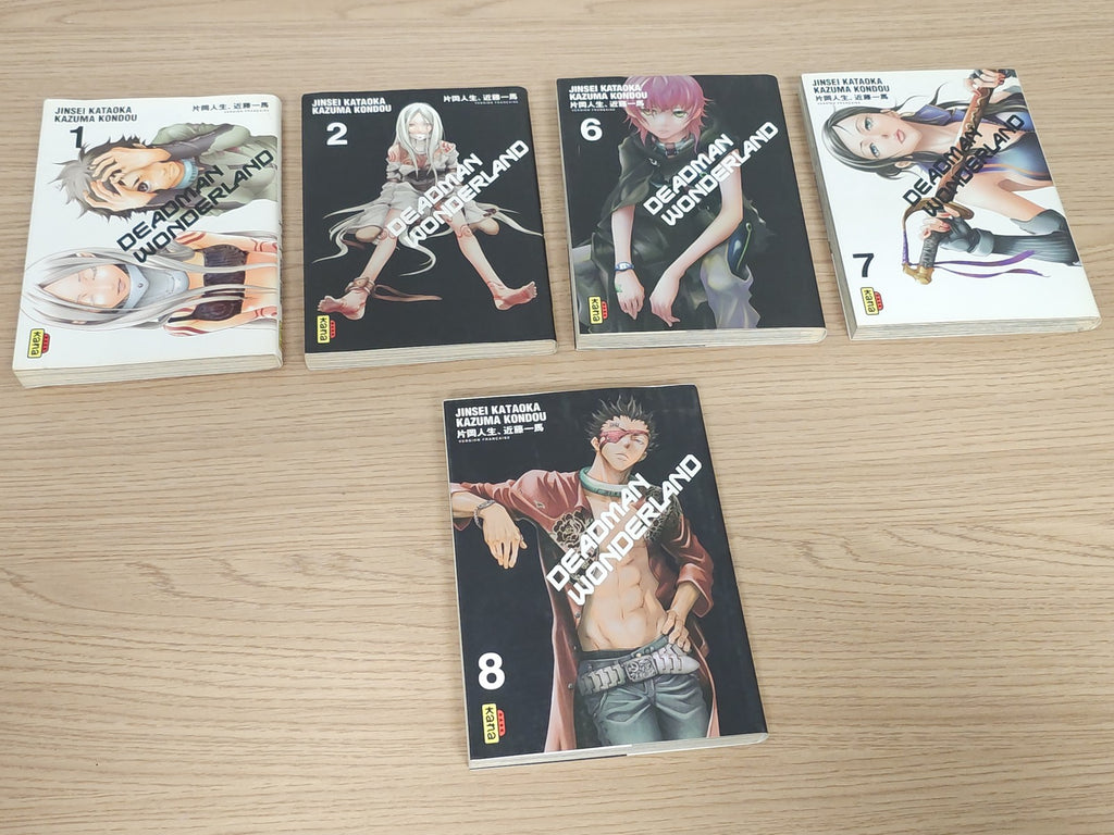 Lot de mangas Deadman Wonderland tomes variés, livres d'occasion manga VF