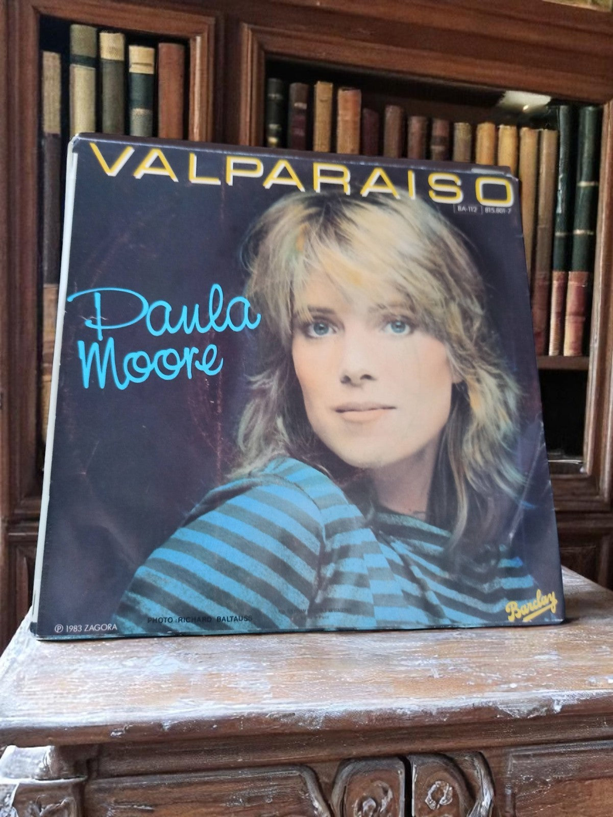 Vinyle 45 tours Paula Moore Valparaiso 1983 vintage sleeve Polydor