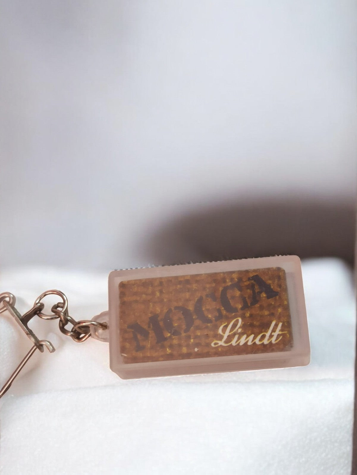 Porte-clés ancien Lindt Mocca vintage rétro chocolatier suisse