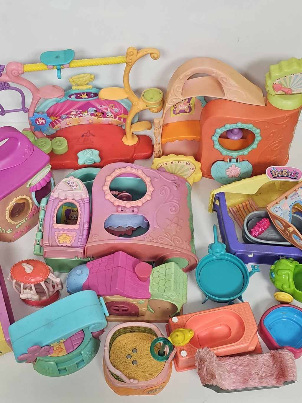 Gros lot maisons et accessoires Littlest Petshop Petshop maison animaux jouets e