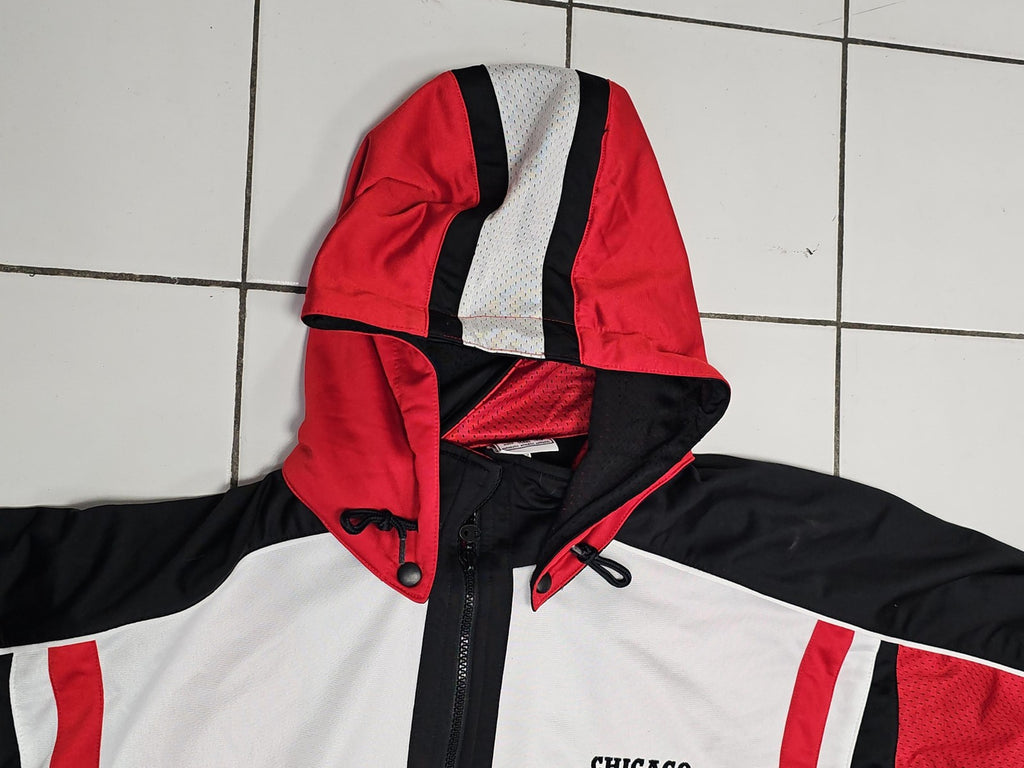 Veste rétro Chicago Bulls Champion XXL sans manches capuche années 90 vintage