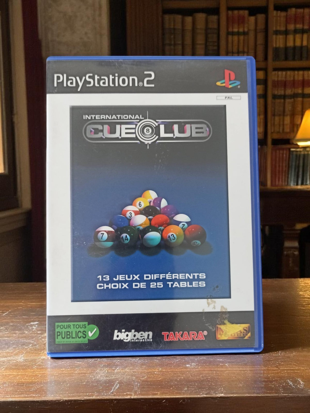 Jeu PS2 Cue Club complet PAL Bigben Takara vintage billard PlayStation 2