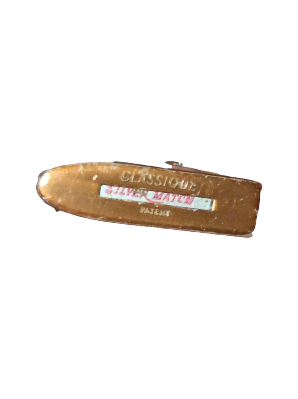 Briquet Vintage Silver Match cuivre brossé, ancien, collection, rétro