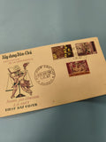 Ancienne enveloppe FDC Vietnam 1967 timbres "Édification de la démocratie"