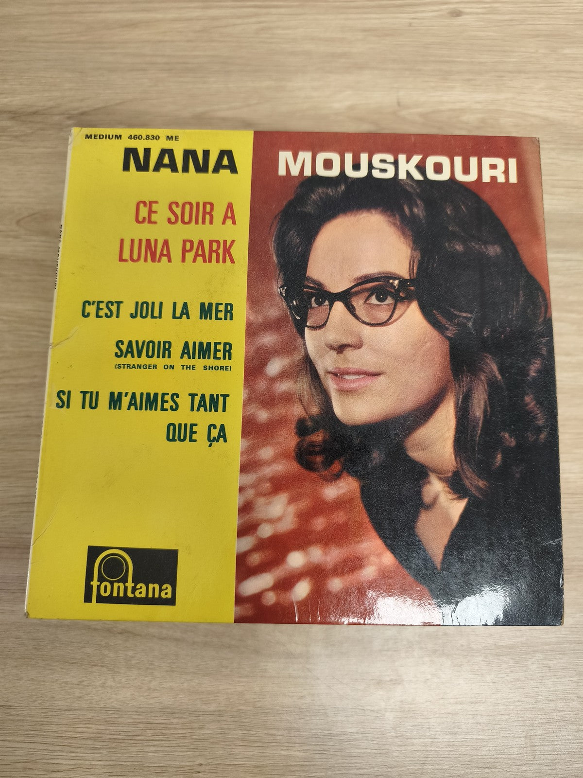 Vinyle 45T Nana Mouskouri Ce Soir à Luna Park Fontana pochette jaune (Ref 3)