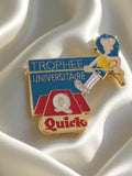Pin's Quick Trophée Universitaire vintage émail publicitaire rare années 90