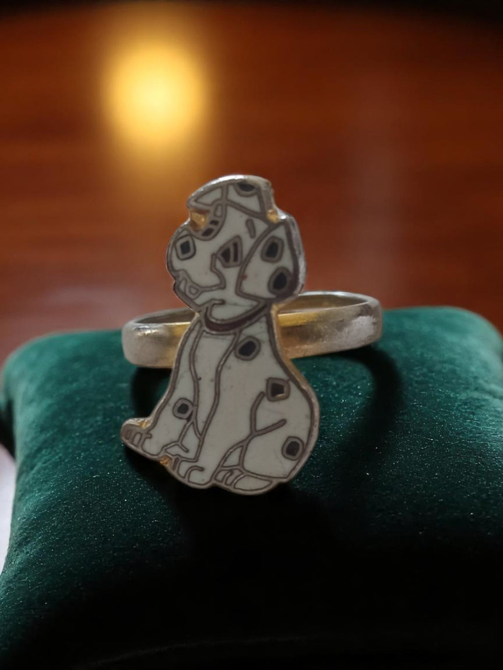 Bague vintage Disney Dalmatien fantaisie taille 42 rétro collection rare