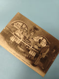 Ancienne carte postale animée Royat Source Velléda, scène rétro, ref 2