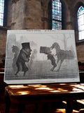 Affiche vintage Croquis d’Hiver Daumier – Illustration rétro Paris authentique