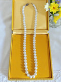Collier perles de culture vintage authentique fermoir gravé élégant