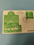 Enveloppe vintage philatélie Mont Saint-Michel 1998 édition La Poste verte (Ref
