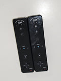 Lot 2 manettes Wii noires Nintendo défectueuses pour pièces, accessoires console