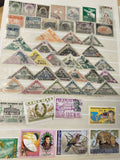 Lot timbres Liberia multicolores divers formats motifs animaux, personnages, avi