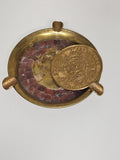 Petit cendrier vintage en bronze ou laiton Ancienne, objet ancien collection rét