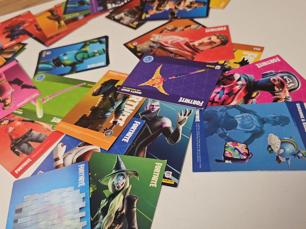 Lot de cartes Fortnite originales, trading cards, jeu vidéo, occasion