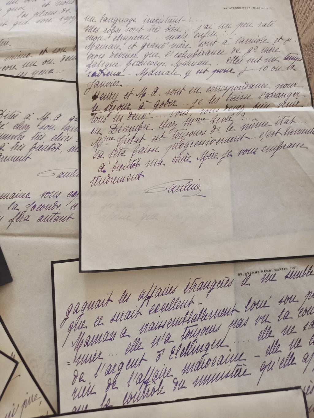 Lettre manuscrite ancienne 1948 deuil maternel témoignage intime signée