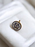 Pin's ancien Olympique de Marseille OM vintage badge rond blanc bleu football