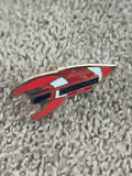 Pin's vintage LBL Blancheporte fusée rouge bleu badge ancien (Ref 10)