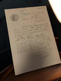 Lettre manuscrite ancienne Marseille 1941 travaux publics cachet officiel vintag