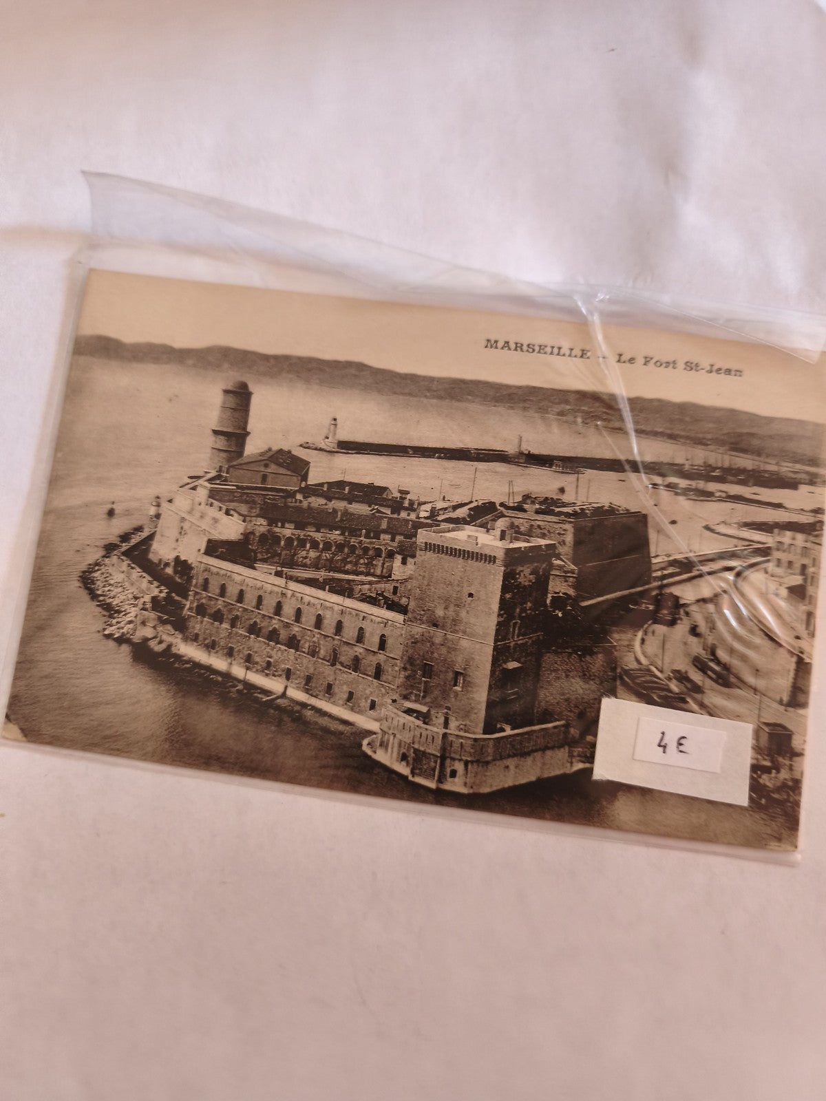 Carte postale vintage Marseille Fort Saint Jean ancien visuel rétro collection