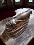 Fer à repasser ancien Thomson vintage bois métal déco rétro