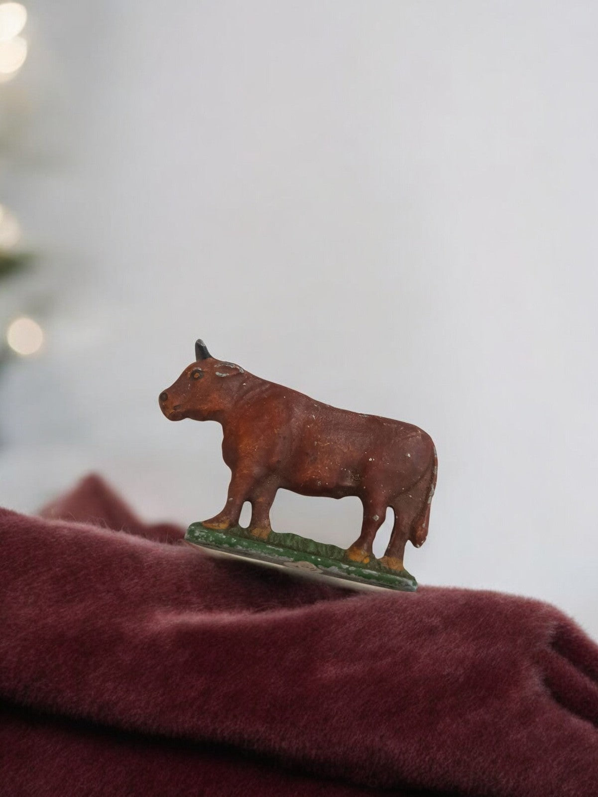 Figurine vache Kiralu ancienne vintage, statuette rétro animal ferme déco