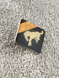 Pin's vintage Bronco cheval doré émaillé, badge rétro années 80-90 (Ref 10)
