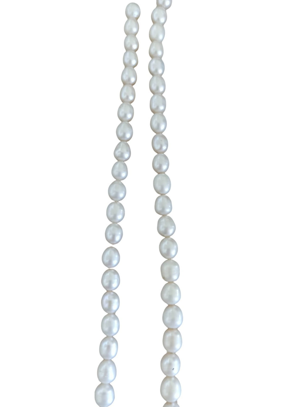 Collier perles de culture vintage, bijou ancien, fermoir métal