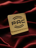 Pin's publicitaire vintage Personal Acoustic Control ancien badge rétro collecti