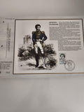 Feuillet philatélique CEF Général Daumesnil illustration texte timbre