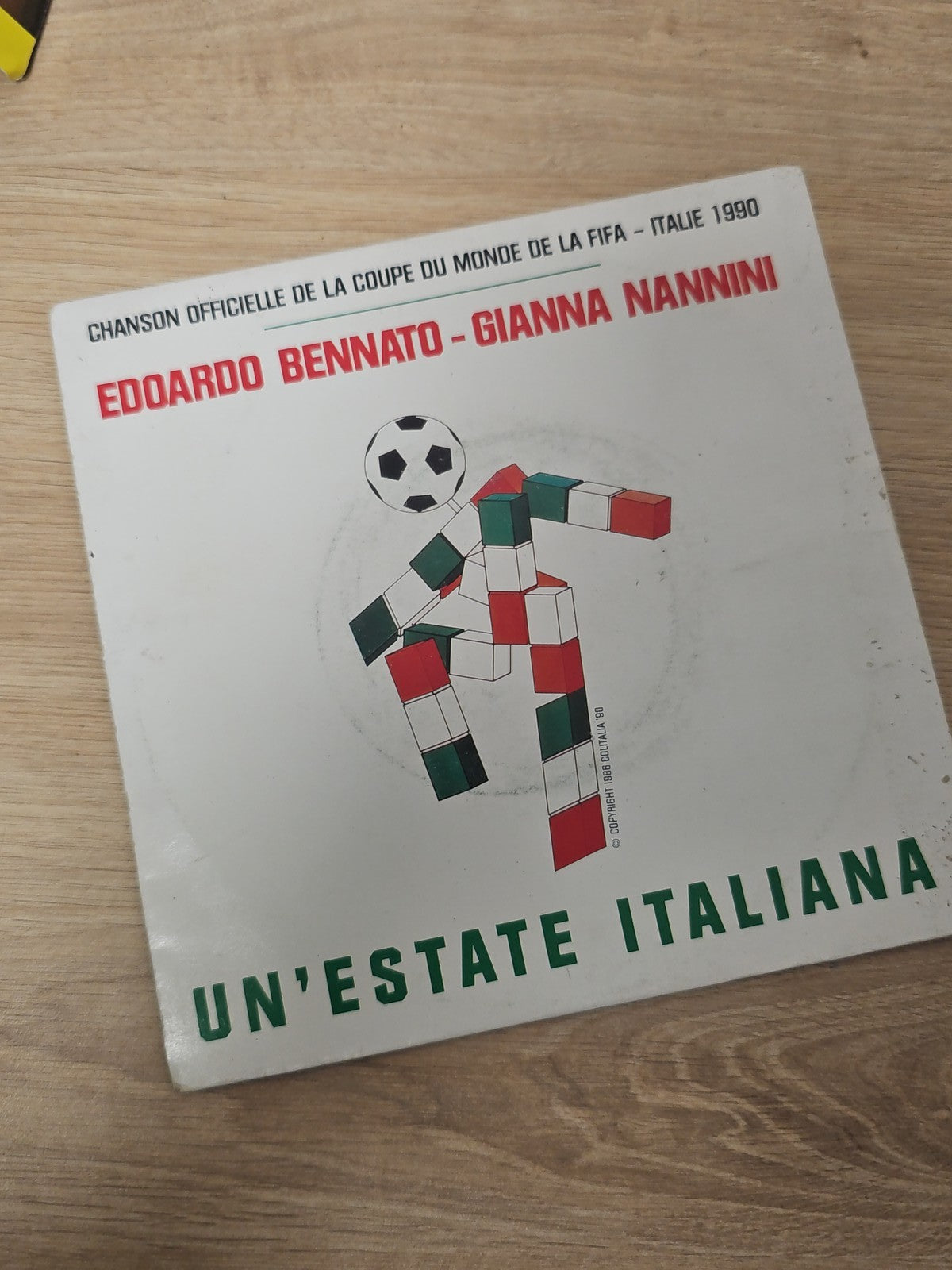 Vintage disque vinyle 45 tours Edoardo Bennato ancien single rétro collection